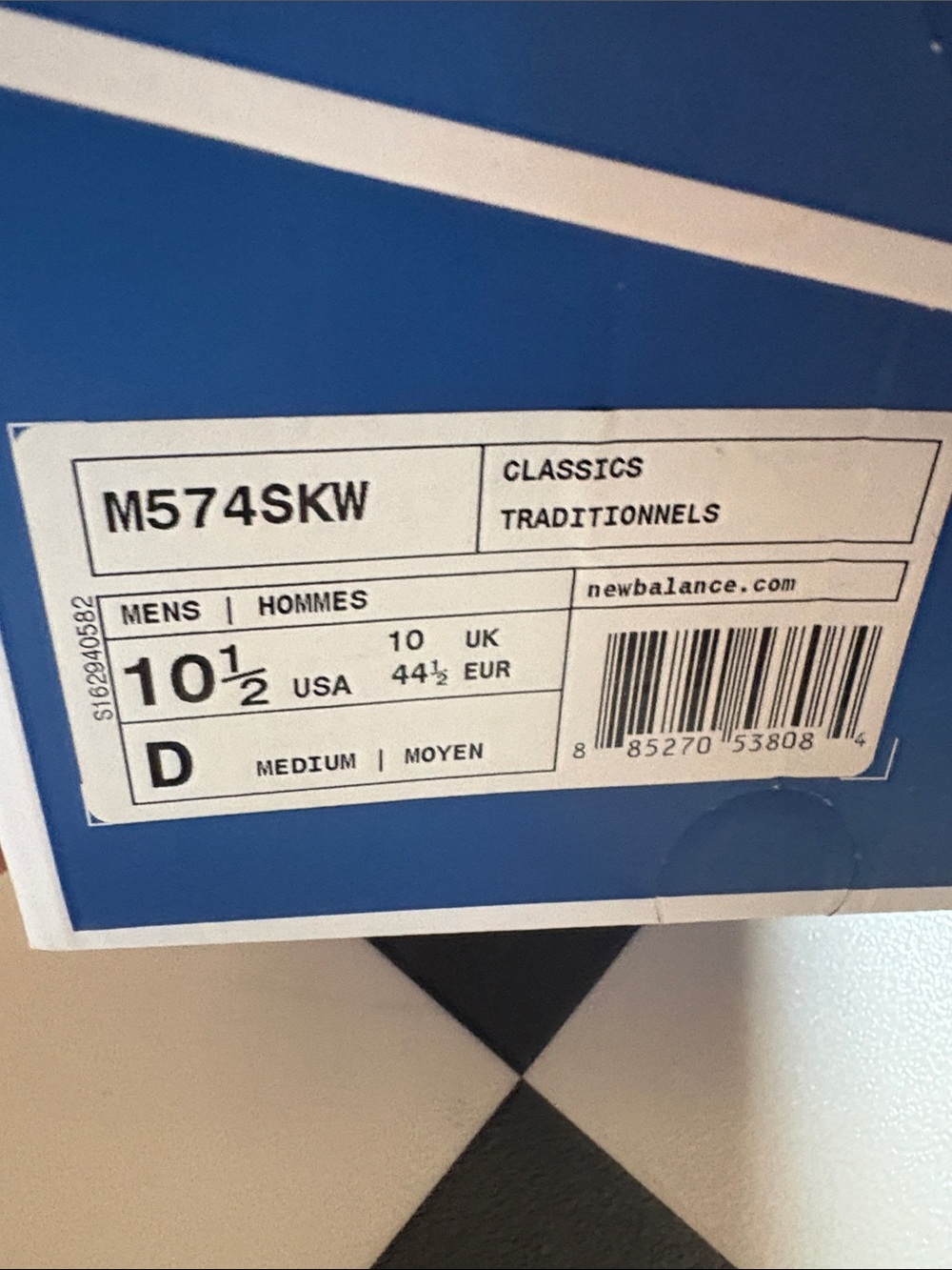 New Balance 574 Black Suede Mesh & Reflective Gray-Size 10 1/2 Rare-NIB - Picture 4 of 8